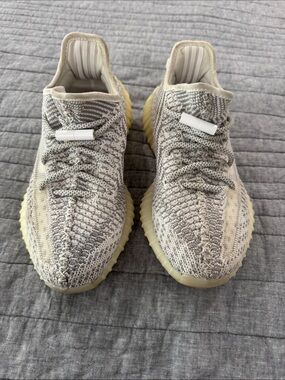 Yeezy Boost 350 V2 Cream/Stone Knit Athletic Sneakers